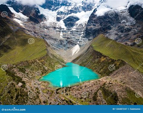 Humantay Lake In Peru On Salcantay Mountain In The Andes Stock Image ...