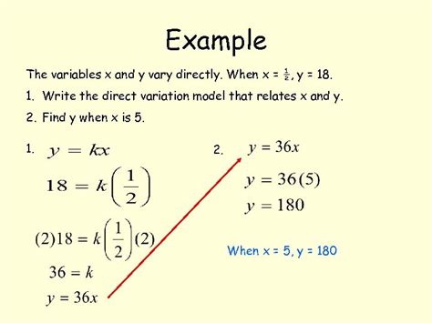 Algebra 4 5 Direct Variation Direct Variation