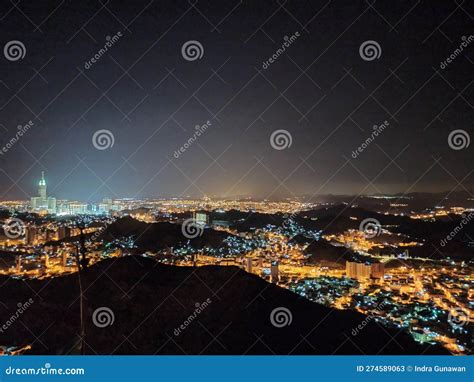 A night at the mecca city stock image. Image of mecca - 274589063