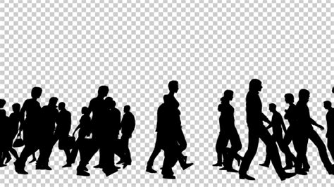 Silhouettes of People Walking, Motion Graphics | VideoHive