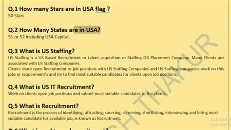 US IT Recruiter Interview Questions and Answers Notes for Fresher ...