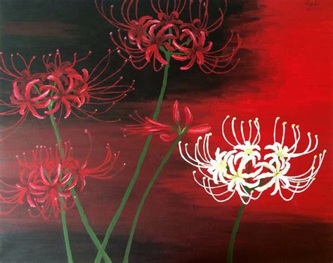 Spider Lily Painting at PaintingValley.com | Explore collection of Spider Lily Painting