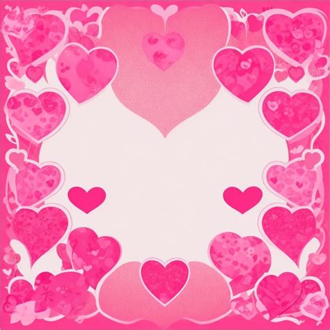 Premium AI Image | vector cute hearts frame valentines day lovely ...