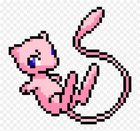 Pixel Pokemon Sprites By Clipart - Pixel Art Pokemon Mew - Free ...