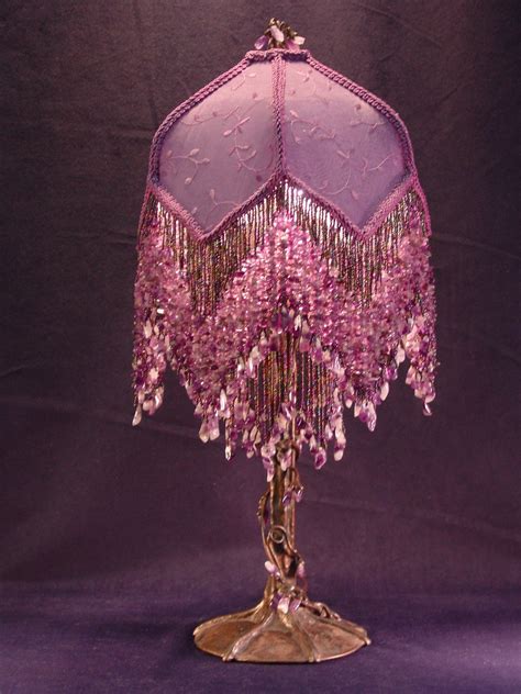 Victorian beaded lamps Victorian Table Lamps, Victorian Lighting, Victorian Furniture, Victorian ...