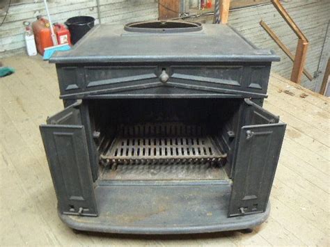 Sears Franklin Antique Cast Iron Wood Stove Fireplace - Fireplace Ideas