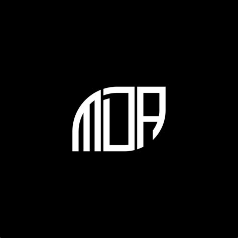 MDA letter logo design on black background. MDA creative initials letter logo concept. MDA ...