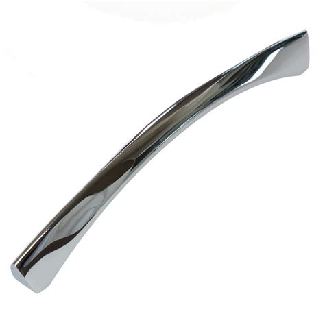 GlideRite 6-1/4 in. CC Modern Art Deco Curved Polished Chrome Cabinet ...