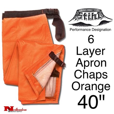 Stihl® Performance 6 Layer Apron Chaps, Orange - Northeastern Arborist Supply