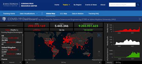 The Johns Hopkins Coronavirus Resource Center webpage. This webpage... | Download Scientific Diagram