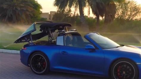 Porsche Targa 4S roof folding mechanism - YouTube