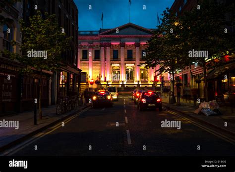 Dublin City Hall illuminated at night, Dublin, Republic of Ireland ...