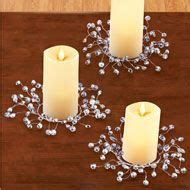 Crystal Candle Rings Tabletop Decor Set of 3 - 44837 | Crystal candles, Table top decor, Candles