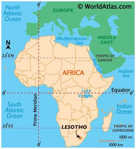 Lesotho Map / Geography of Lesotho / Map of Lesotho - Worldatlas.com