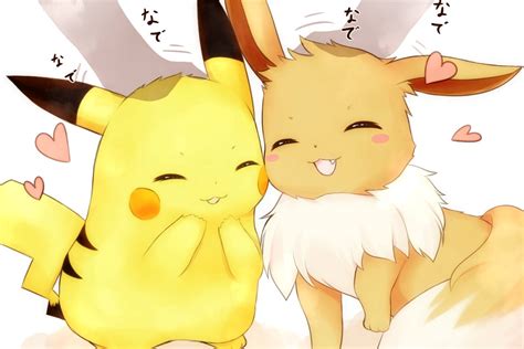 Download Pokémon Hd Pikachu And Eevee Wallpaper | Wallpapers.com