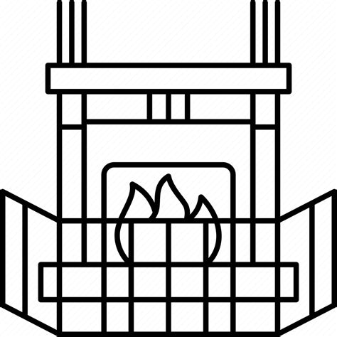 Fireplace, gate, childproof, home, safety icon - Download on Iconfinder