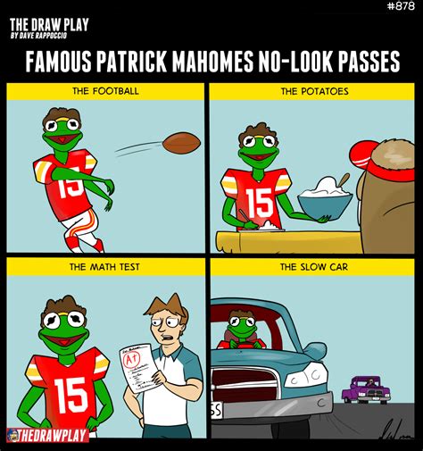 Patrick Mahomes Has A History Of No-Look Passes - The Draw Play