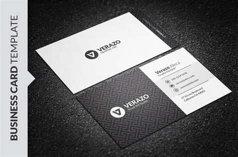 Elegant Black & White Business Card ~ Business Card Templates ~ Creative Market