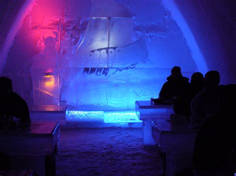 Finnish Snow Castle with Ice Bar