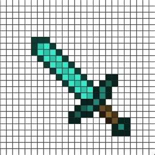 Minecraft Pixel Art Sword Template