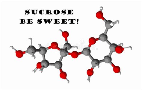 Sugar - Sucrose Molecule 3D Model Stock Vector - Illustration of atom ...