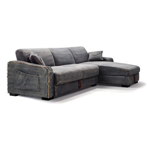 Zuo Brand Blue Denim Sectional Sofa - Overstock™ Shopping - Great Deals ...