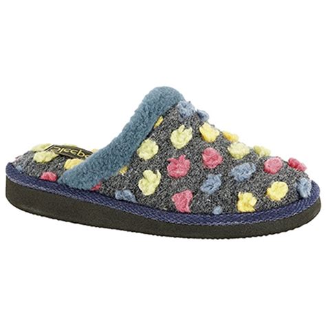 Sleepers Womens Donna Slip On Navy/Multi Mule Slippers