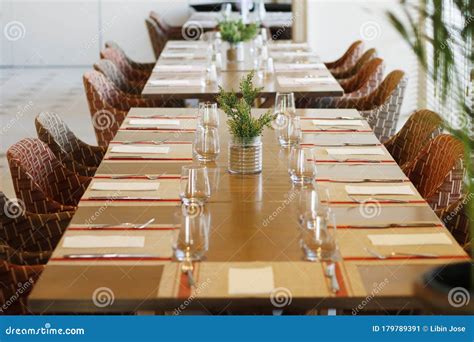 Casual Restaurant Dining Table Set Up, with Dark Wooden Color Theam ...