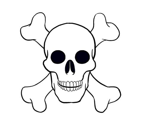 How to Draw a Skull and Crossbones | Step-by-Step Tutorial | Easy ...