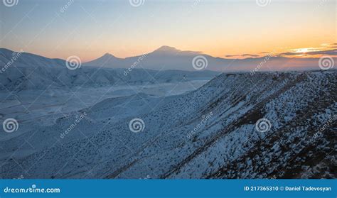 Ararat Mountain at the Sunset Stock Photo - Image of armenia, beautiful: 217365310