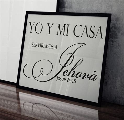 Cartel Yo y mi casa serviremos a Jehová español cartel | Etsy