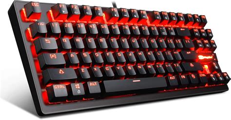 Mechanical Gaming Keyboard - MK1 RED LED Backlit Mechanical Keyboards ...