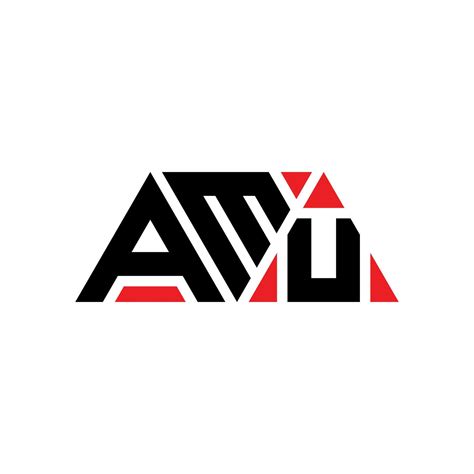 AMU triangle letter logo design with triangle shape. AMU triangle logo ...