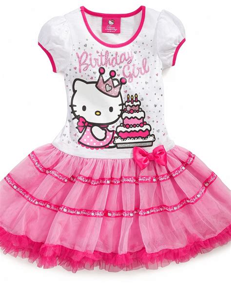 Hello Kitty Kids Dress, Little Girls Birthday Tutu Dress - Kids - @Macy ...