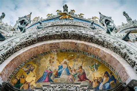 Detail of the Mosaics at the Entrance of the Basilica of San Marco Stock Photo - Image of asian ...