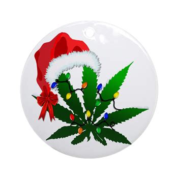 Weed Holiday Tree Ornament (round) | CafePress | Funny christmas ...