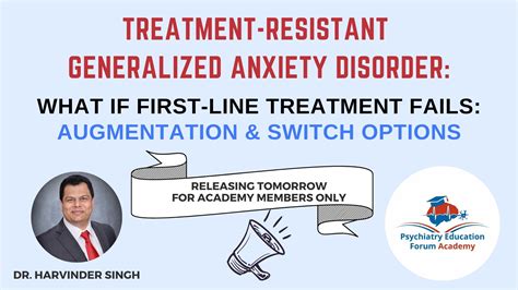 Treatment-Resistant GAD: 8 Augmentation & 12 Switching Options – Psychiatry Education Forum