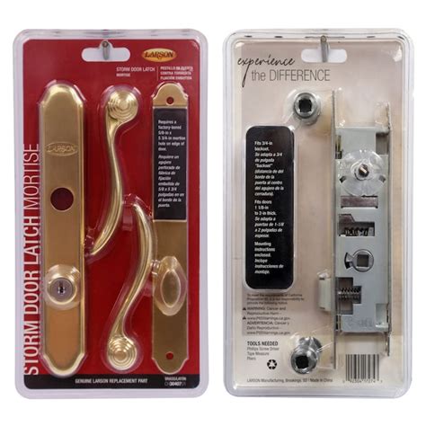 LARSON Gold Lockable Storm Door Replacement Handleset CH3040701 at ...