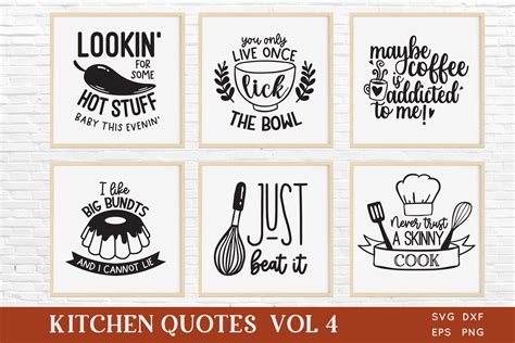 Funny Kitchen Quotes Svg Bundle Vol 4 Graphic by peachycottoncandy ...