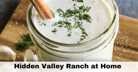 Hidden Valley Ranch Recipes at Home