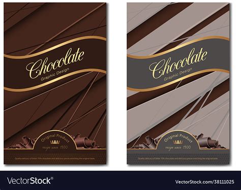 Chocolate package design Royalty Free Vector Image