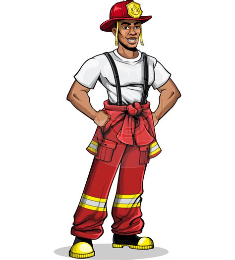 Cartoon Firefighter Man Character in Pop Art Style | GraphicMama in 2021 | Art style, Pop art ...