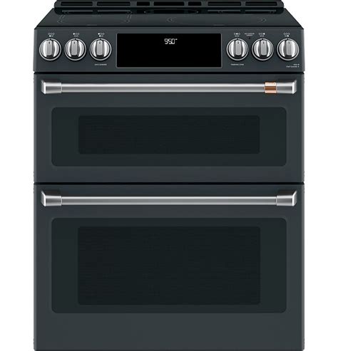 Café 7 cu. ft. Induction Double Oven Slide-In Range in Matte Black | The Home Depot Canada