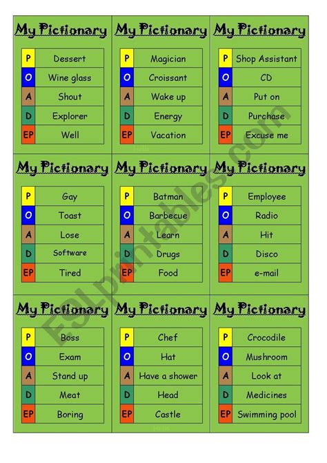 Guessing Word Game - ESL worksheet by Vicky González