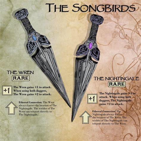 [OC] The Songbirds: Homebrew Magical Daggers : DnD