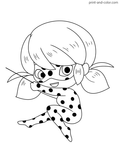 Ladybug And Cat Noir Coloring - Free Printable Templates