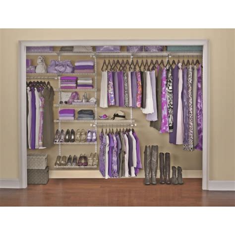 Rubbermaid HomeFree series 6-ft to 10-ft x 12-in White Wire Closet Kit at Lowes.com