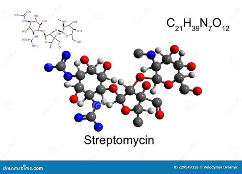 Streptomycin Tuberculosis Antibiotic Aminoglycoside Class Molecule. Skeletal Formula. Royalty ...