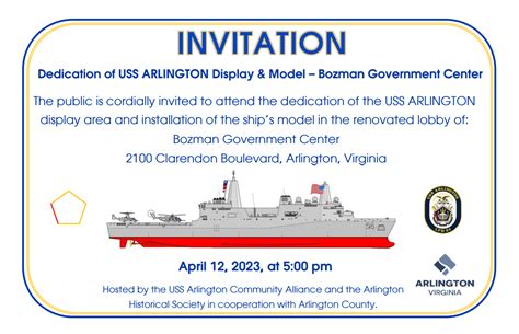 Dedication of USS Arlington Display and Unveiling of the Model – Official Website of Arlington ...