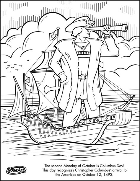 Hurry Christopher Columbus Ships Coloring Pages Page Discovery Of ...